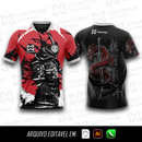 Estampa Dragão Samurai