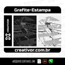 Estampa Grafite Cinza