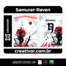 Estampa Samurai Raven